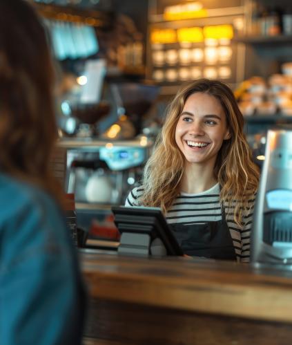 adolescente qui travaille en boulangerie