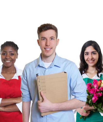 apprentis dans différents métiers