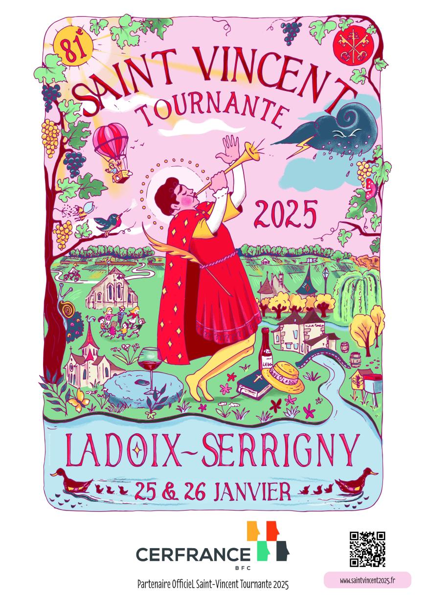 affiche saint vincent tournante à ladoix serrigny 21 cote d or