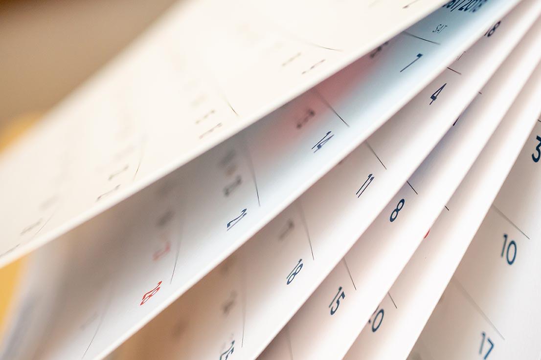 Pages de calendriers